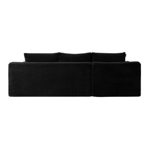 English Elm 94.5 Inch Corduroy U-Shaped Modular Sectional Deep Seat Sofa for Living Spaces W5515S00045