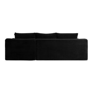 English Elm 94.5 Inch Corduroy U-Shaped Sectional Sofa Deep Seat Modular Living Room Couch W5515S00046