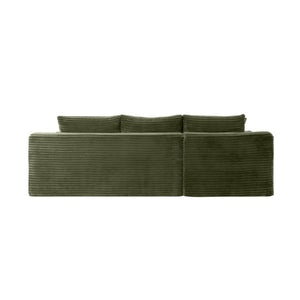English Elm 94.5 Inch Corduroy U-Shaped Modular Sectional Deep Seat Sofa for Living Room W5515S00049