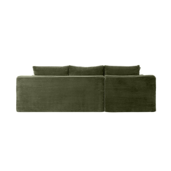 English Elm 94.5 Inch Corduroy U-Shaped Modular Sectional Deep Seat Sofa for Living Room W5515S00049