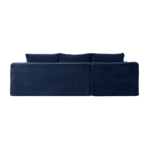 English Elm 94.5 Inch Overstuffed Corduroy U-Shaped Sectional with No Assembly and Built-In Pockets W5515S00053