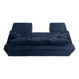 English Elm 94.5 Inch Corduroy Modular U-Shaped Sectional Deep Seat Sofa for Living Room W5515S00054