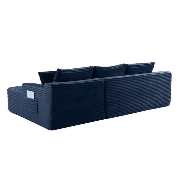 English Elm 94.5 Inch Corduroy Modular U-Shaped Sectional Deep Seat Sofa for Living Room W5515S00054