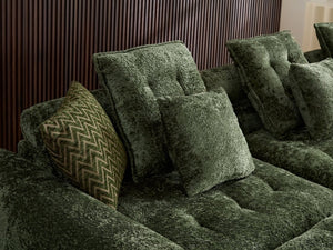 English Elm 137.7 Inch Boucle Modular Sectional Sofa Deep Seat L Shaped Cloud Couch for Living Room Green W5515S00075