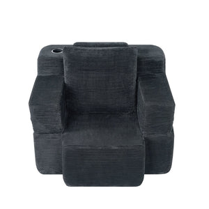 English Elm Multi-functional Corduroy Sofa Converts to a Compact Desk for Studio Living W5527P506539