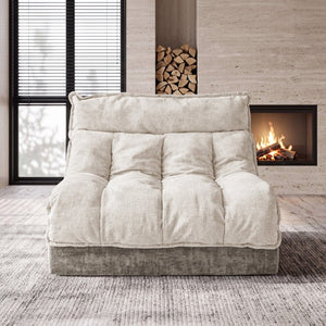 English Elm Cloud Modular Single Seat Sofa Chenille Upholstered Sectional for Modern Living Spaces Beige W5532P481720