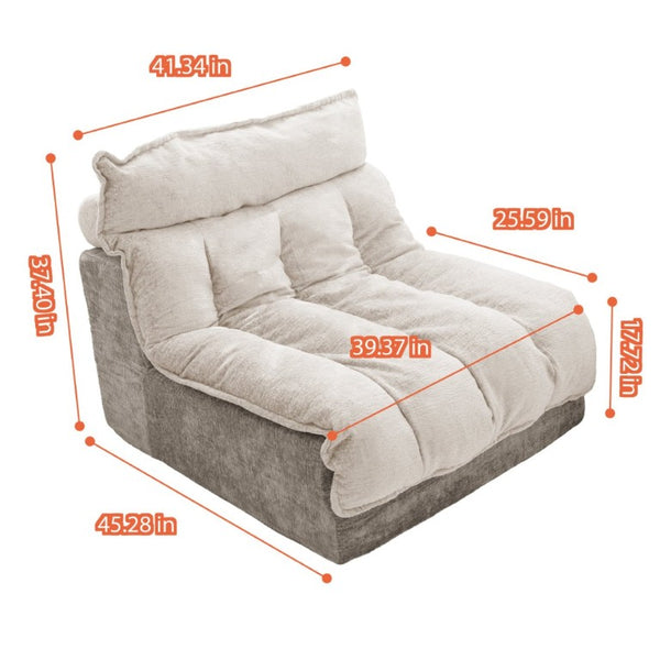 English Elm Cloud Modular Single Seat Sofa Chenille Upholstered Sectional for Modern Living Spaces Beige W5532P481720