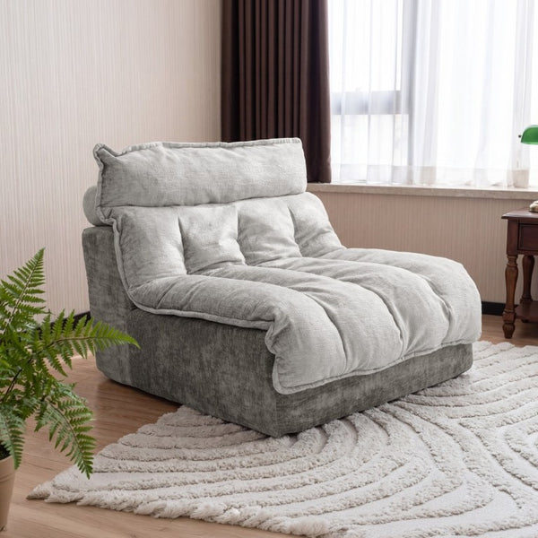 English Elm Cloud Modular Single Seat Sofa Chenille Upholstered Sectional for Modern Living Spaces Gray W5532P481721
