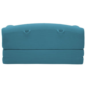 English Elm Foldable Corduroy Loveseat Sofa Bed with High Density Foam for Studio or Guest Room Sky Blue W5532P531664