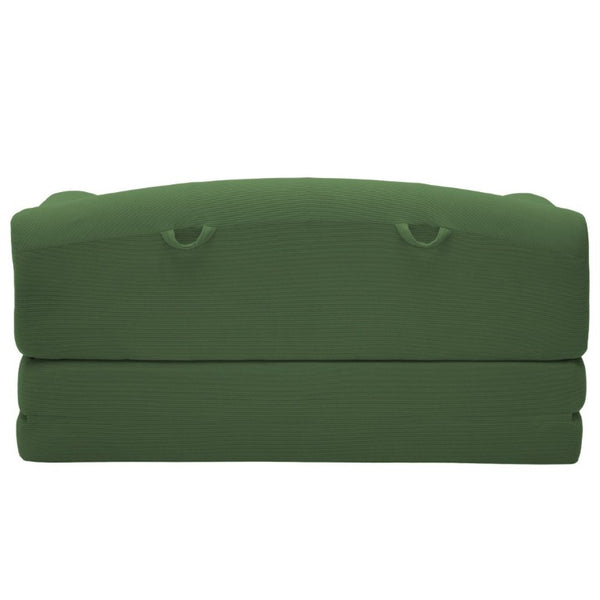 English Elm Foldable Corduroy Loveseat Sofa Bed with High Density Foam for Studio or Guest Room Green W5532P531668
