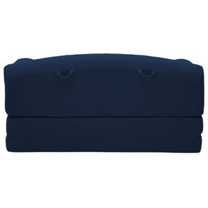 English Elm Foldable Corduroy Loveseat Sofa Bed with High Density Foam for Studio or Guest Room Blue W5532P531669