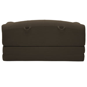 English Elm Foldable Corduroy Loveseat Sofa Bed with High Density Foam for Studio or Guest Room Brown W5532P531675