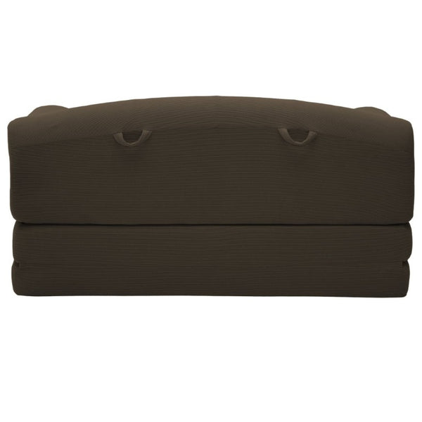 English Elm Foldable Corduroy Loveseat Sofa Bed with High Density Foam for Studio or Guest Room Brown W5532P531675