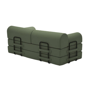 English Elm Convertible Corduroy Floor Sofa Folds From Loveseat to Daybed for Compact Living Spaces Grayish Green W5532P538410