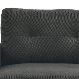 English Elm 65-inch Two-seat Loveseat with Tufted Nubby Fabric and Tapered Solid Wood Legs Dark Grey W5568P478796