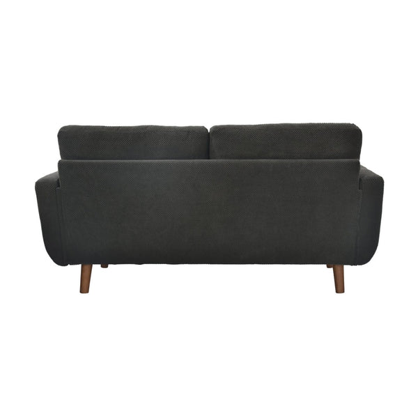 English Elm 65-inch Two-seat Loveseat with Tufted Nubby Fabric and Tapered Solid Wood Legs Dark Grey W5568P478796