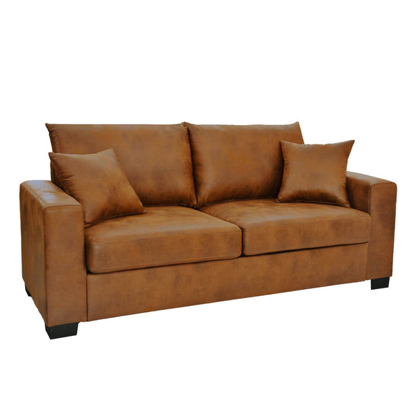 English Elm This Diamond-quilted Two-seat Sofa Offers Foil Fabric Comfort for Modern Compact Living Light Brown W5568P486921