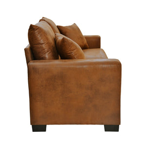 English Elm This Diamond-quilted Two-seat Sofa Offers Foil Fabric Comfort for Modern Compact Living Light Brown W5568P486921