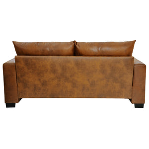 English Elm This Diamond-quilted Two-seat Sofa Offers Foil Fabric Comfort for Modern Compact Living Light Brown W5568P486921