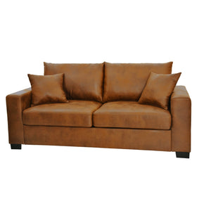 English Elm This Diamond-quilted Two-seat Sofa Offers Foil Fabric Comfort for Modern Compact Living Light Brown W5568P486921