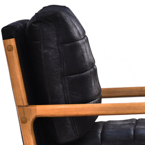 English Elm Foil Fabric Accent Chair Solid Wood Frame Memory Foam Seat Minimalist Bedroom Lounge Black W5568P506741