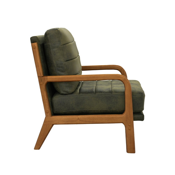 English Elm Foil Fabric Accent Chair Solid Wood Frame Memory Foam Seat Minimalist Bedroom Lounge Olive Green W5568P506746