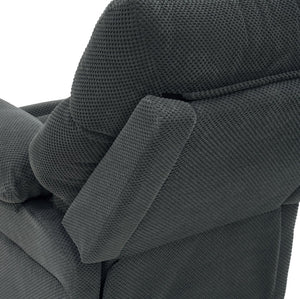 English Elm Modern Overstuffed Swivel Glider Recliner with Textured Fabric for Nursery or Living Room Dark Gray W5568P524450