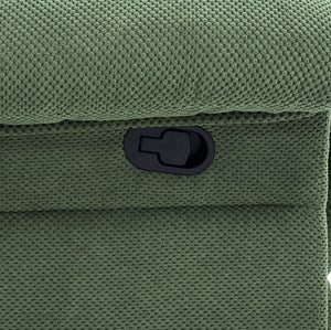 English Elm Modern Overstuffed Swivel Glider Recliner with Textured Fabric for Nursery or Living Room Dark Green W5568P524830