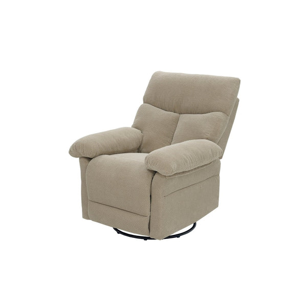 English Elm Modern Overstuffed Swivel Glider Recliner with Textured Fabric for Nursery or Living Room Camel W5568P524834
