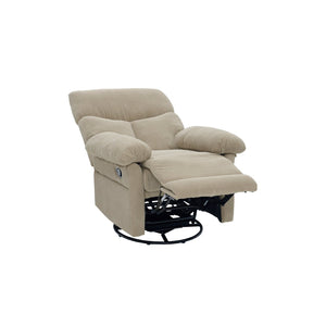 English Elm Modern Overstuffed Swivel Glider Recliner with Textured Fabric for Nursery or Living Room Camel W5568P524834