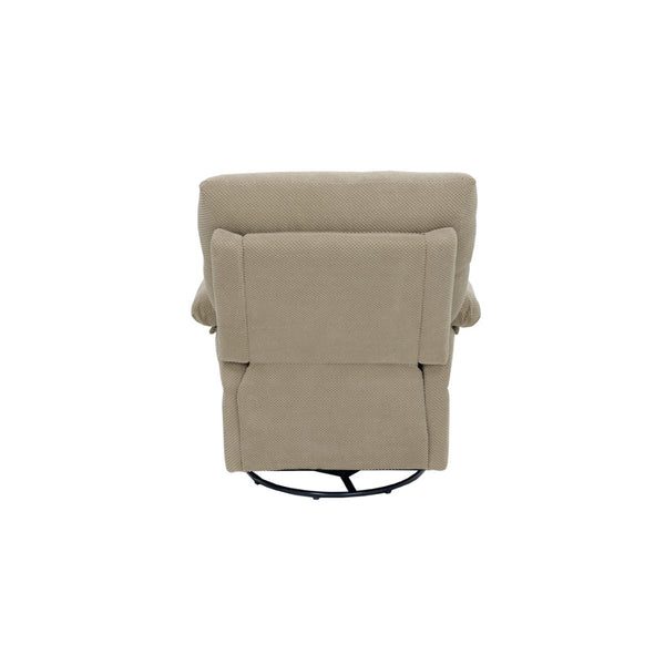 English Elm Modern Overstuffed Swivel Glider Recliner with Textured Fabric for Nursery or Living Room Camel W5568P524834