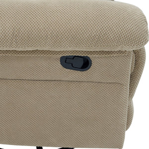 English Elm Modern Overstuffed Swivel Glider Recliner with Textured Fabric for Nursery or Living Room Camel W5568P524834