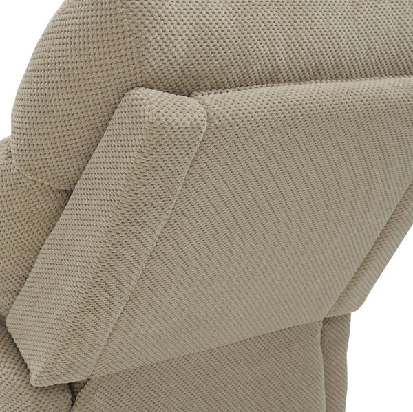 English Elm Modern Overstuffed Swivel Glider Recliner with Textured Fabric for Nursery or Living Room Camel W5568P524834