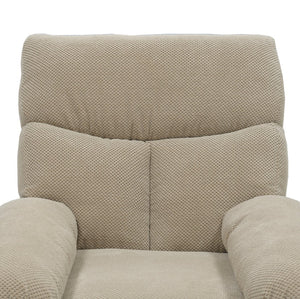 English Elm Modern Overstuffed Swivel Glider Recliner with Textured Fabric for Nursery or Living Room Camel W5568P524834