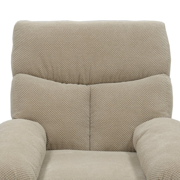 English Elm Modern Overstuffed Swivel Glider Recliner with Textured Fabric for Nursery or Living Room Camel W5568P524834