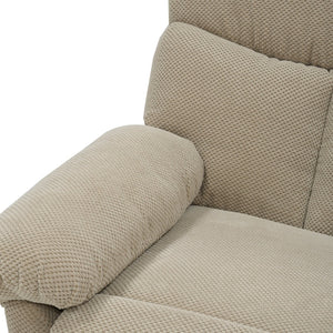 English Elm Modern Overstuffed Swivel Glider Recliner with Textured Fabric for Nursery or Living Room Camel W5568P524834