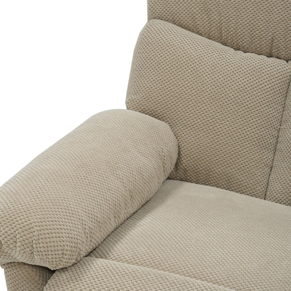 English Elm Modern Overstuffed Swivel Glider Recliner with Textured Fabric for Nursery or Living Room Camel W5568P524834