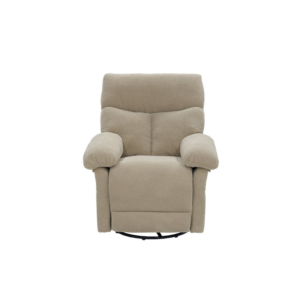 English Elm Modern Overstuffed Swivel Glider Recliner with Textured Fabric for Nursery or Living Room Camel W5568P524834