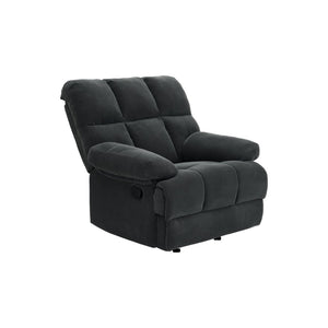 English Elm Modern Nubby Fabric Rocker Recliner with Pull Tab for Living Room Comfort Dark Gray W5568P524846