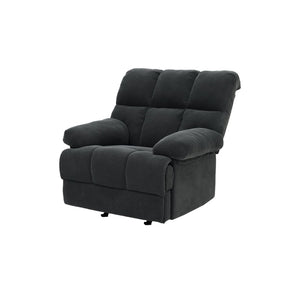 English Elm Modern Nubby Fabric Rocker Recliner with Pull Tab for Living Room Comfort Dark Gray W5568P524846