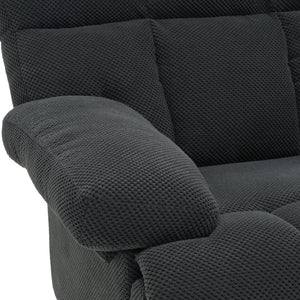 English Elm Modern Nubby Fabric Rocker Recliner with Pull Tab for Living Room Comfort Dark Gray W5568P524846