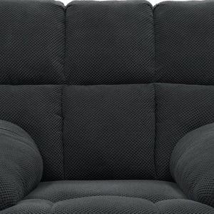 English Elm Modern Nubby Fabric Rocker Recliner with Pull Tab for Living Room Comfort Dark Gray W5568P524846