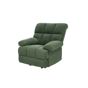 English Elm Modern Nubby Fabric Rocker Recliner with Pull Tab for Living Room Comfort Dark Green W5568P524847