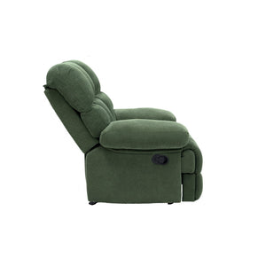 English Elm Modern Nubby Fabric Rocker Recliner with Pull Tab for Living Room Comfort Dark Green W5568P524847