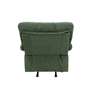 English Elm Modern Nubby Fabric Rocker Recliner with Pull Tab for Living Room Comfort Dark Green W5568P524847