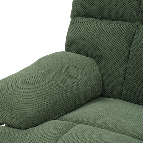 English Elm Modern Nubby Fabric Rocker Recliner with Pull Tab for Living Room Comfort Dark Green W5568P524847