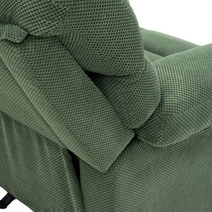 English Elm Modern Nubby Fabric Rocker Recliner with Pull Tab for Living Room Comfort Dark Green W5568P524847