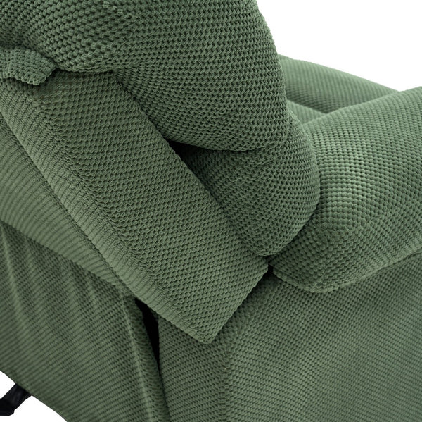 English Elm Modern Nubby Fabric Rocker Recliner with Pull Tab for Living Room Comfort Dark Green W5568P524847