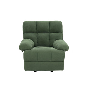English Elm Modern Nubby Fabric Rocker Recliner with Pull Tab for Living Room Comfort Dark Green W5568P524847