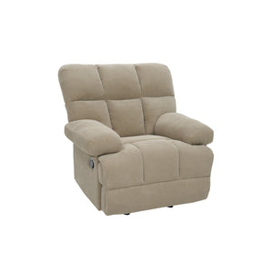 English Elm Modern Nubby Fabric Rocker Recliner with Pull Tab for Living Room Comfort Camel W5568P524851